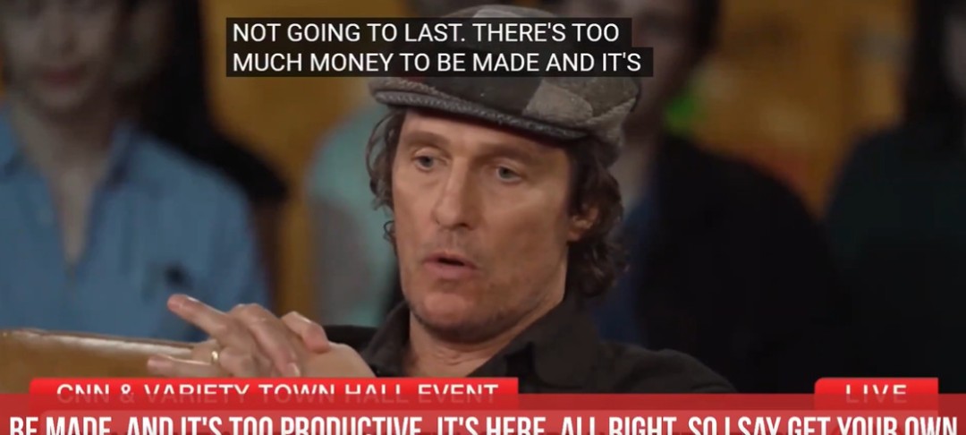 马修·麦康纳警告好莱坞演员：AI已来 你们的工作要被抢了