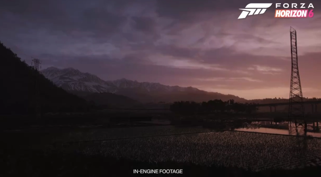 《极限竞速：地平线6》新实机：展现日本平原壮丽风景！