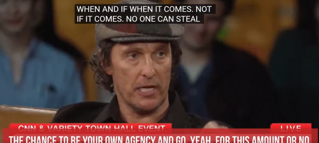 马修·麦康纳警告好莱坞演员：AI已来 你们的工作要被抢了