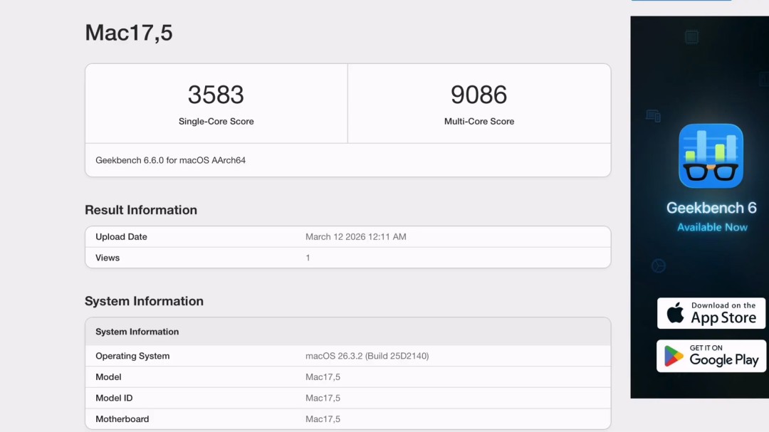 苹果最便宜笔记本MacBook Neo测试 《赛博朋克2077》可跑30帧