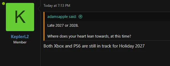 下一代主机大战！爆料称PS6与Xbox主机27年底发售
