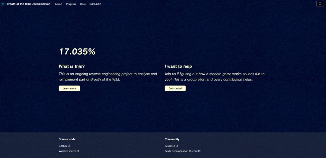 网上出现《塞尔达传说：旷野之息》的反编译项目 源代码已反编17%！