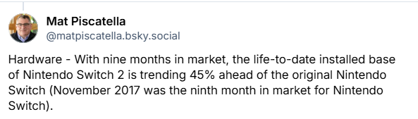 曝Switch 2美国销量远超初代！但却被PS5反超