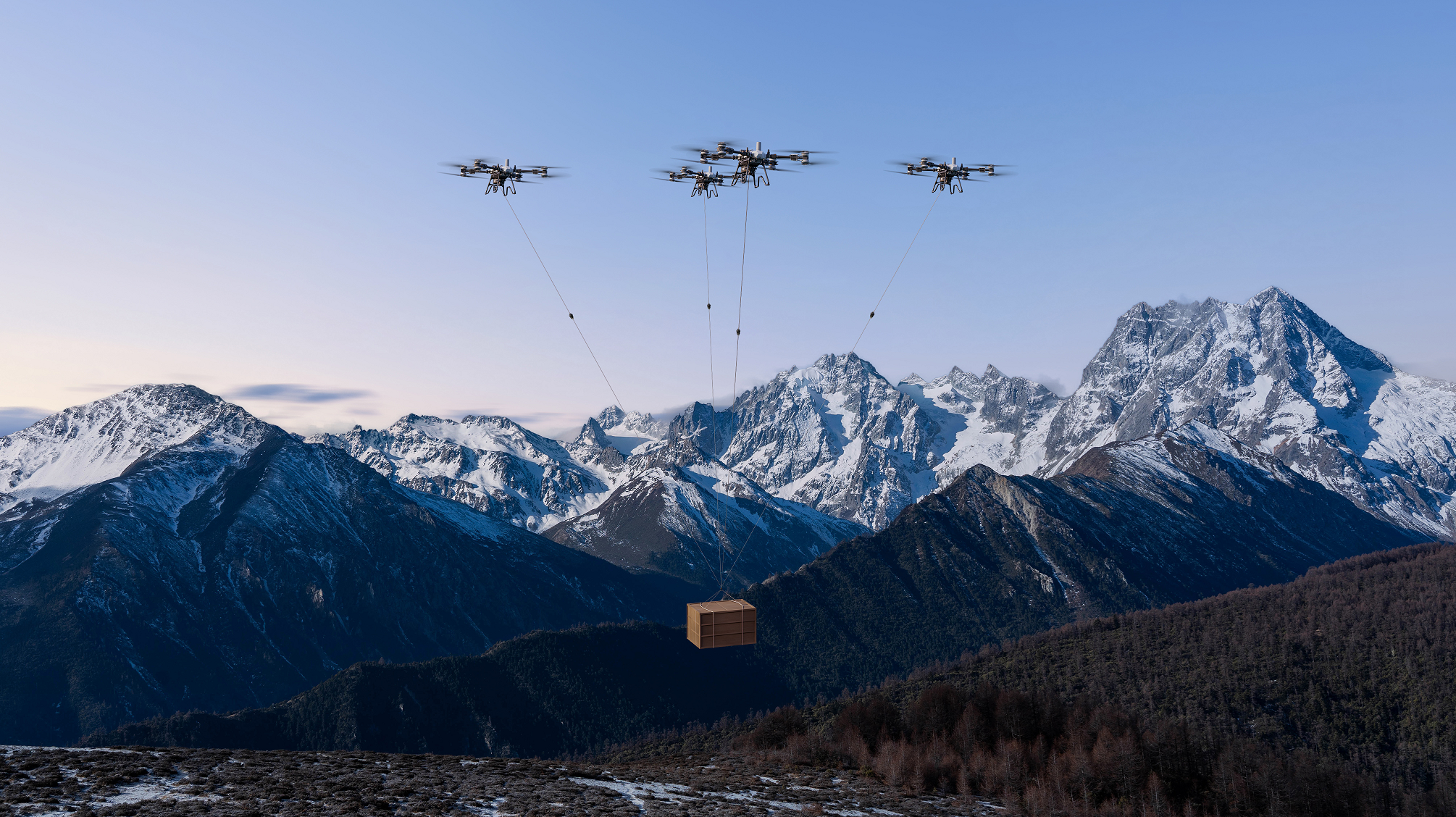 大疆发布全新DJI FC200/T200无人机：单机最高载重200kg！四机协同600kg