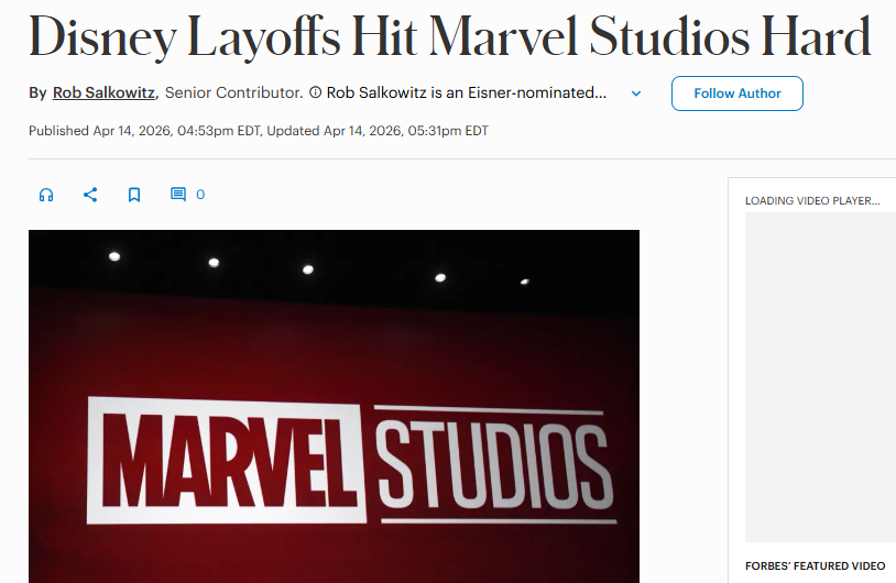 漫威启动大规模裁员 复联系列资深美术团队几乎全员被裁