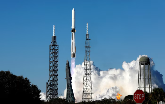 蓝色起源 “新格伦” 火箭从卡纳维拉尔角太空军基地执行美国国家航空航天局（NASA）的火星电离层与等离子体探测任务（EscaPADE）发射升空。