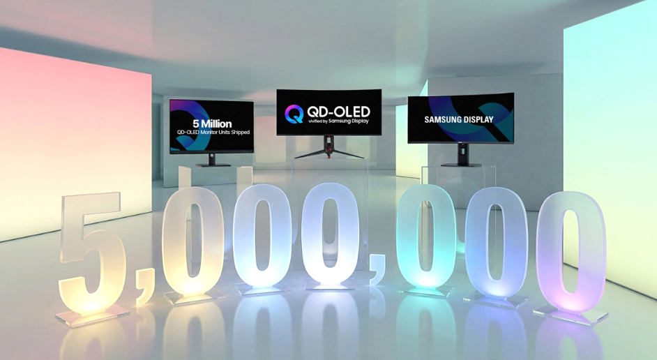年增长率超320%！三星宣布已出货500万块显示器QD-OLED面板