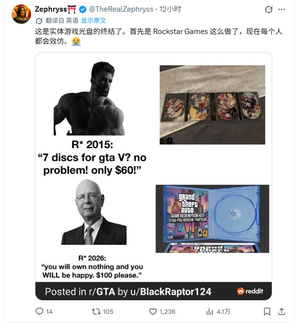PlayStation抛弃实体盘 老玩家站出来反对威胁退坑