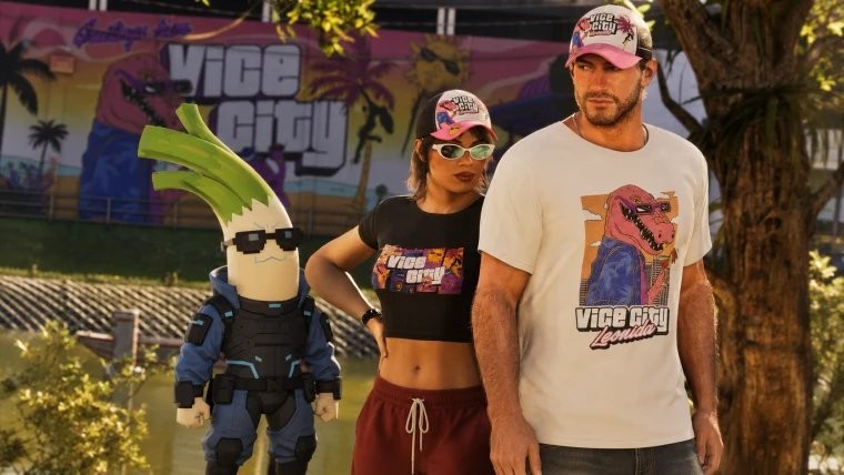 《GTA6》泄密者Cyberleek为炒热度大搞行为艺术 号召十名玩家在R星门口扮韭葱