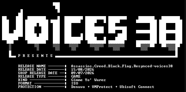 恩情还不完! voices38攻破《刺客信条:黑旗》重制版D加密