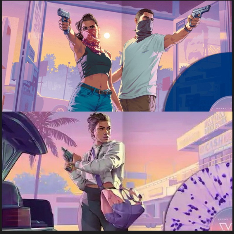 《GTA6》新宣传图欣赏 露西娅和杰森太酷帅了
