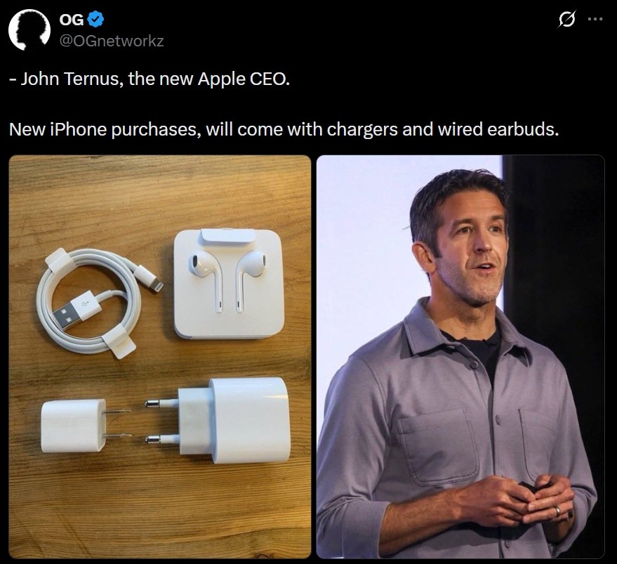 新iPhone被曝恢复赠送充电头和有线耳机 官方回应