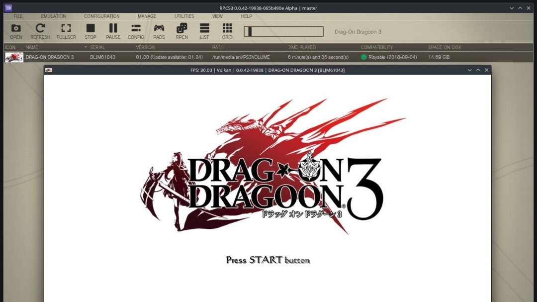 像玩真PS3一样!RPCS3模拟器可直接读取实体蓝光碟