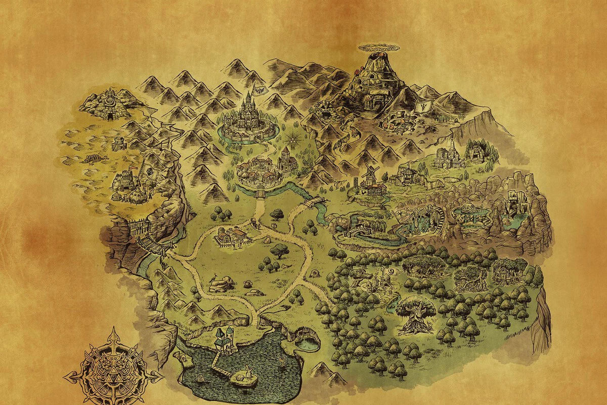 任天堂公开《塞尔达传说时之笛重制版》地图,多处区域疑似扩大