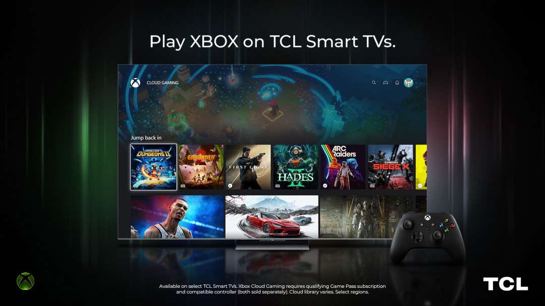 Xbox和TCL达成合作 将在TCL智能电视中引入Xbox云游戏