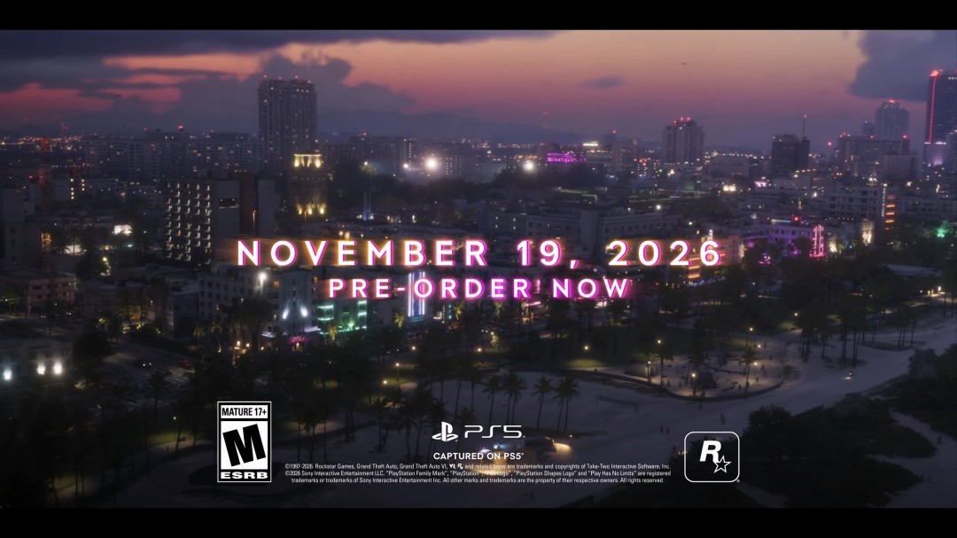 《GTA6》发售宣传片发布 距离发售还有一个多月